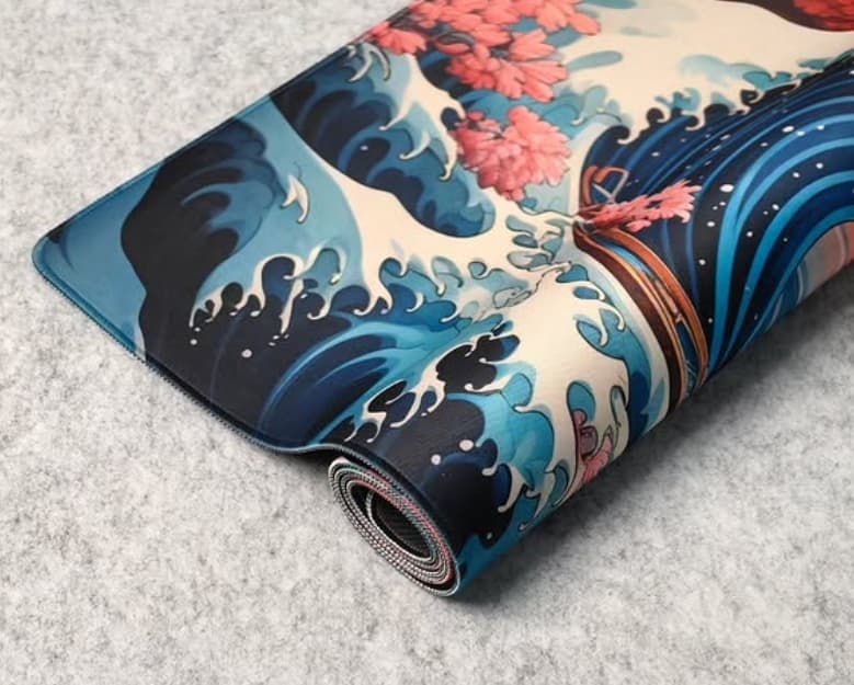 Japanese Waves & Red Maple Mousepad